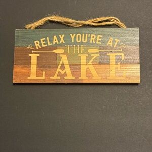 Rustic Lake House Wooden Sign